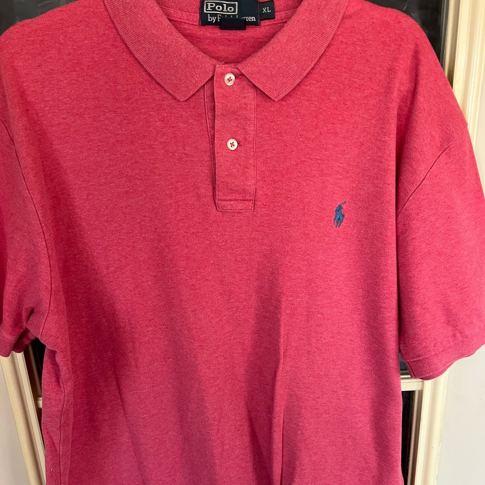 Men’s XL Polo Ralph Lauren pink/mauve SS shirt in excellent used conditi…